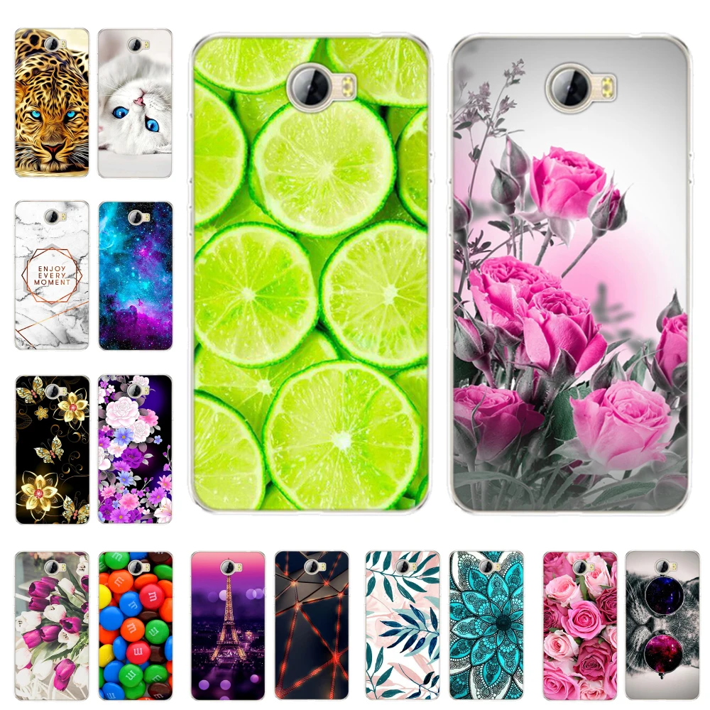 Funda de silicona con dibujos animados para Huawei, carcasa de TPU con flores para Honor 5A, LYO-L21, CUN-U29, Y5 II, Y5II, Y5