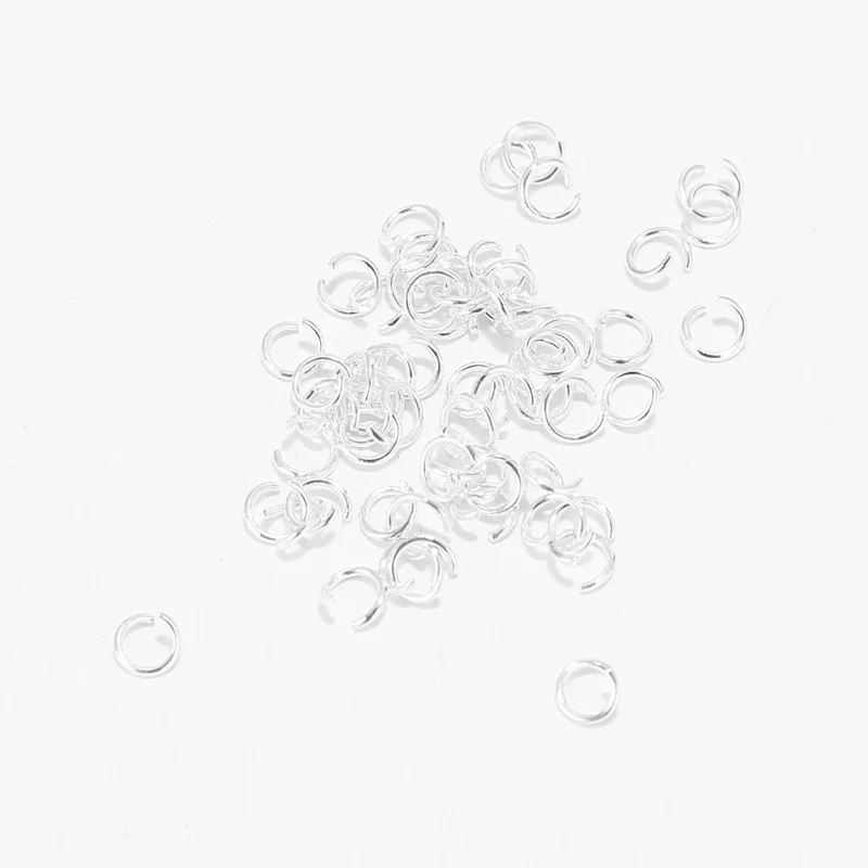 100pcs Stainless Steel Silver Tone Jump Rings for Jewelry Making Bracelet DIY Accessories 4mm Open   Repair