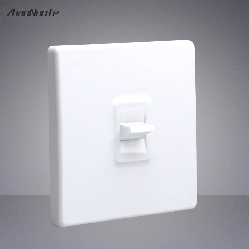 Home Improvement 86 Type Retro Wall Light White Button Toggle Switch 1-4 Gang 2 Way Wall Panel Creative Switch