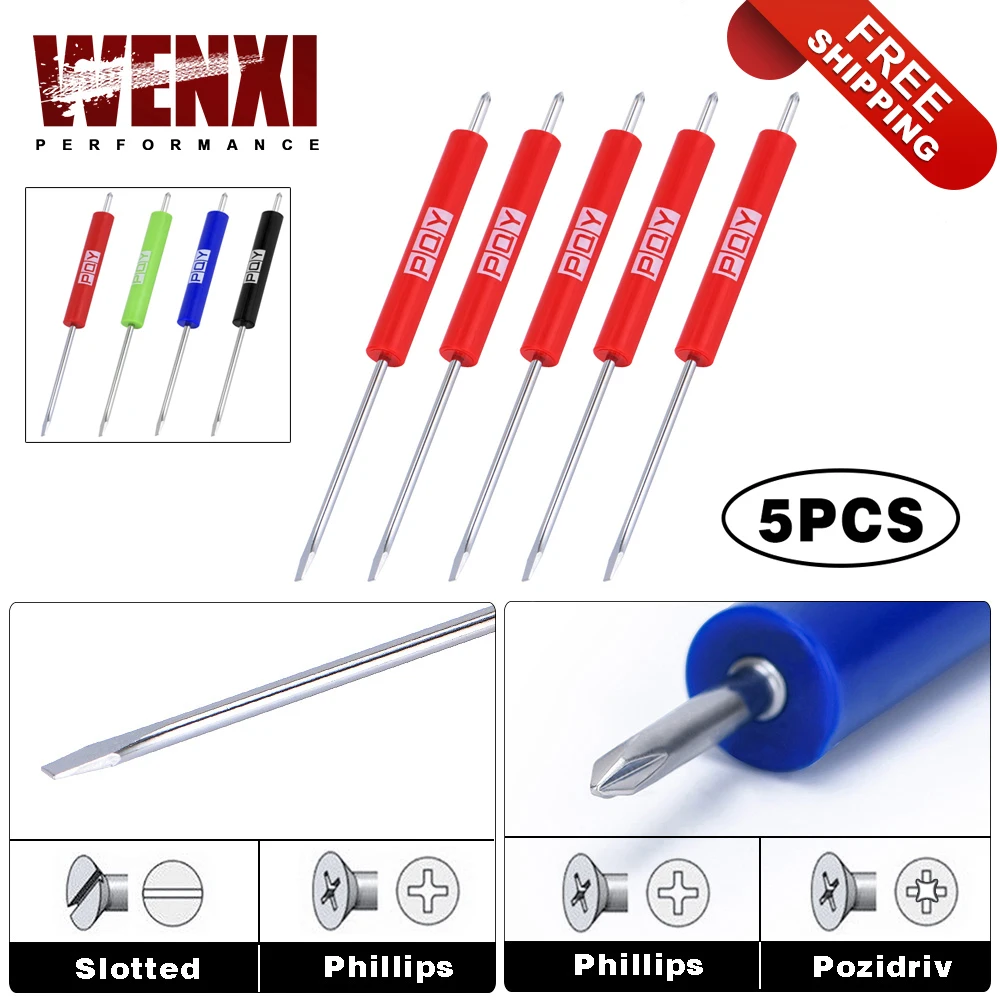 

Free Shipping 5pcs Car Garage Pocket Screwdriver Set Double End Phillips & Slotted Nut Hand Tool Engineer Improvement