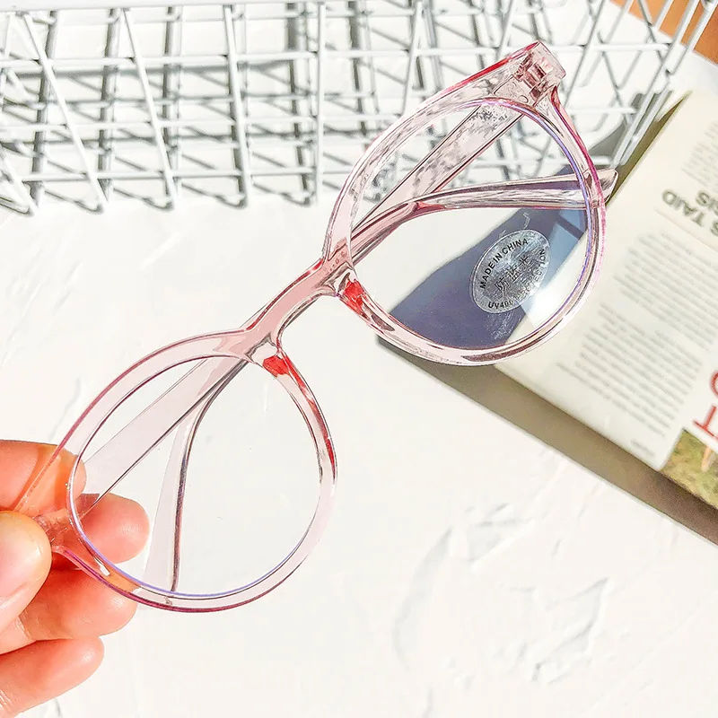 New round pc frame anti blue light glasses Plain glasses children radiation protection for kid Computer phone eyeglasses