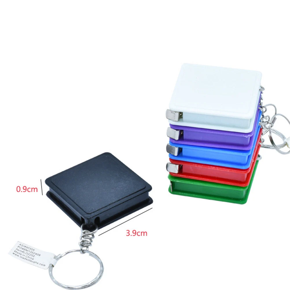 1Pcs Mini Tape Measure With Key Chain Plastic Portable Retractable Ruler Centimeter/Inch Tape Measure