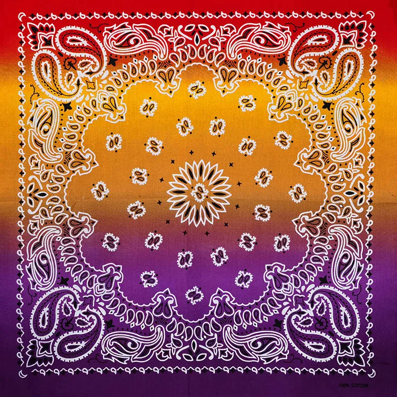 Neue Mode Hip Hop 100% Baumwolle Bandana Quadrat Schal 55 cm * 55 cm Schwarz Rot Paisley Stirnband Gedruckt für Frauen/Männer/Jungen/Mädchen