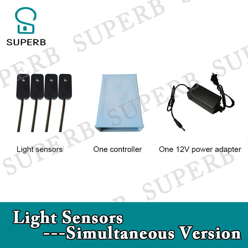 Superb escape room prop light sensors shooting all the sensor at the same time to unlocks Superb escape room  room puzzle