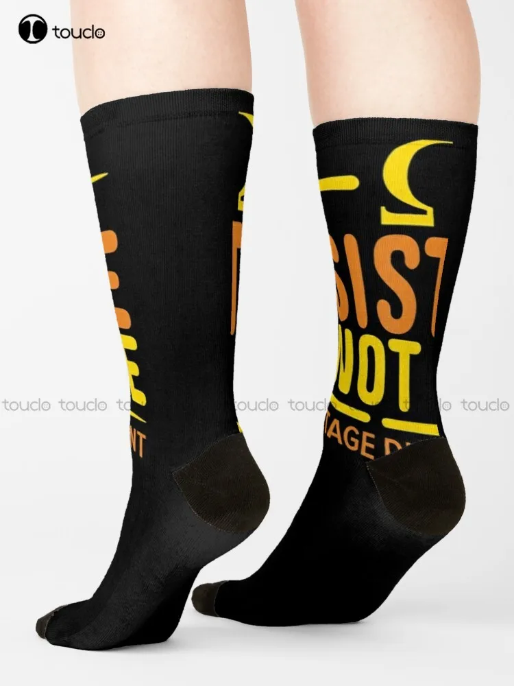 Funny Resistance Not Futile Electrician Electrical Engineer Socks High Socks Women Unisex Adult Teen Youth Socks