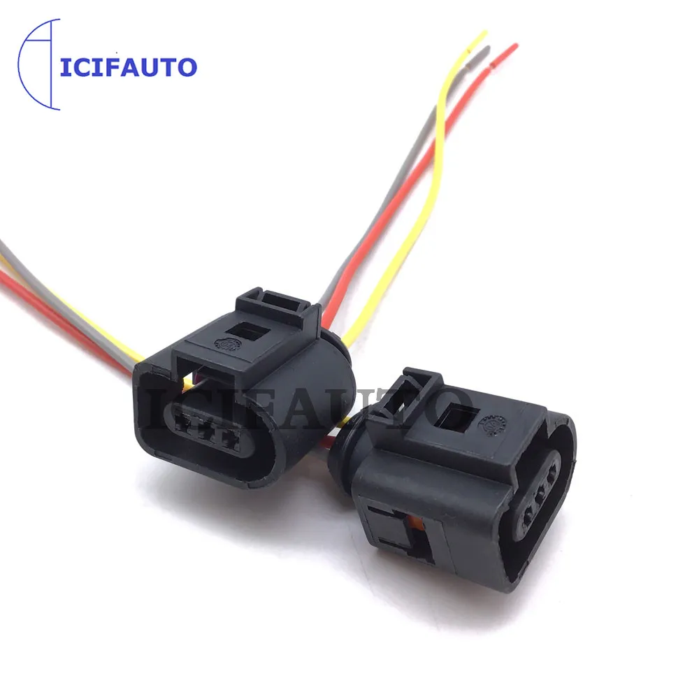 1J0973703 For VW Audi Skoda Fabia Octavia Rapid  Roomster Superb Yeti Seat Camshaft Cam Sensor 3 Pin Wire Connector Plug Harness