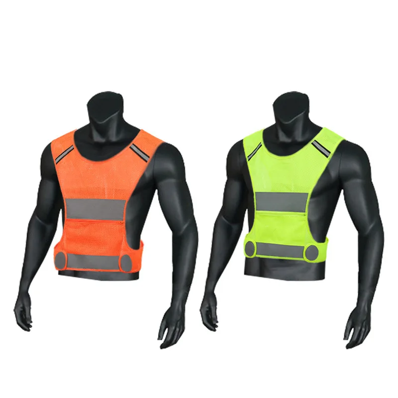 Adjustable Strap Breathable Lightweight Safety Vest 360° High Visibility Jogging Cycling Walking Reflective Night Running Vest