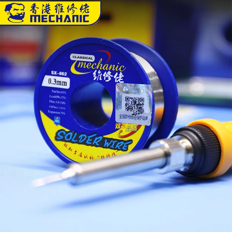 Mechanic 60g Double Core Solder Wire 0.3/0.4/0.5/0.6/0.8/1.0/1.2/1.8mm Soldering Tin Wire BGA Rework Tool