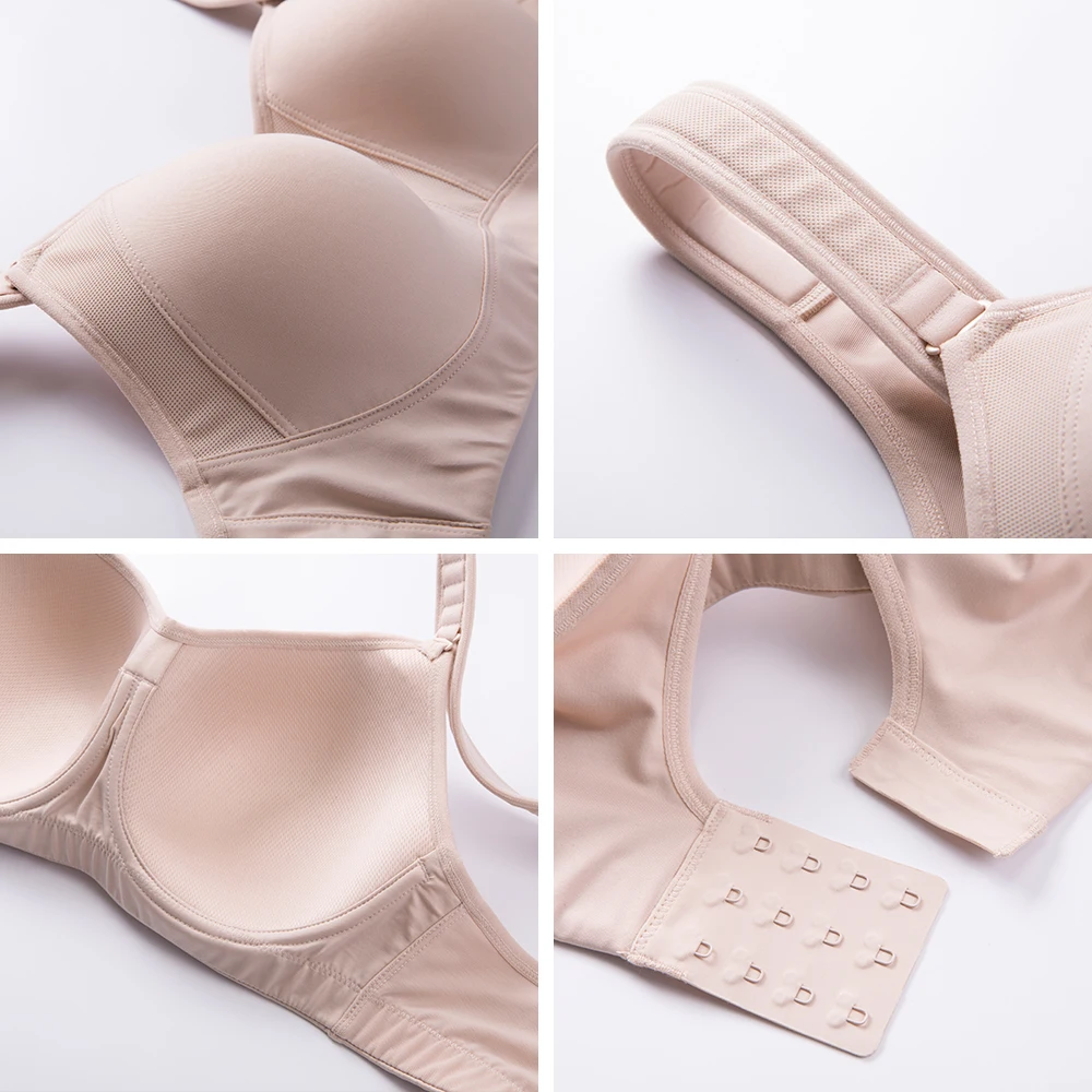 SYROKAN  Women Bras Workout High Impact Full Support Underwire Padded Contour Plus Size Bra Underwear