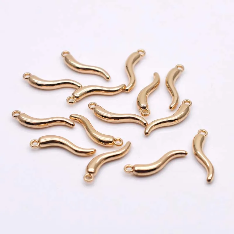 Hochwertige Metall-Legierung Goldfarbene Charms Pfeffer-Anhänger für Schmuckherstellung DIY Halskette Armband Zubehör