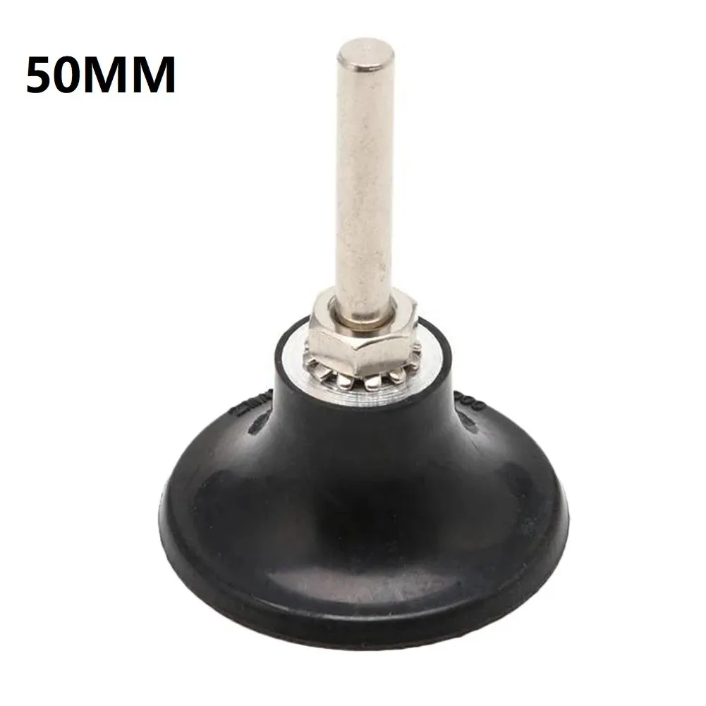 Sanding Disc Holder 25/50/75MM Black Holder Abrasive Tool 1/4inch Shank 1pc 20000 RPM Quick Replacement Rubber+Steel