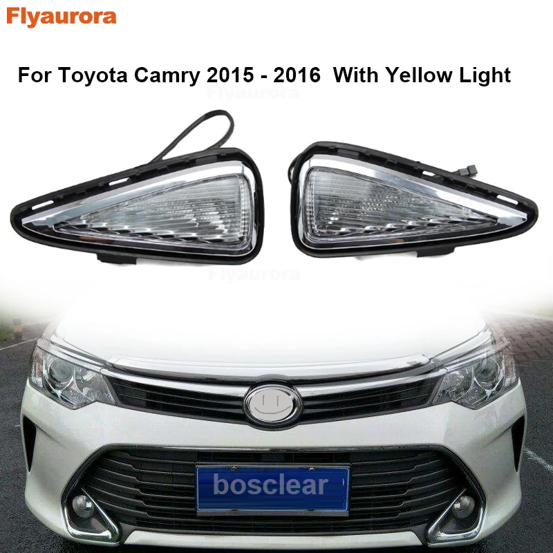 

1Pair Car LED Daytime Running Light DRL Fog Lamp For Toyota camry 2009 2010 2011 2012 2013 2014 2015 2016 2017 2018 2019 Flyauro