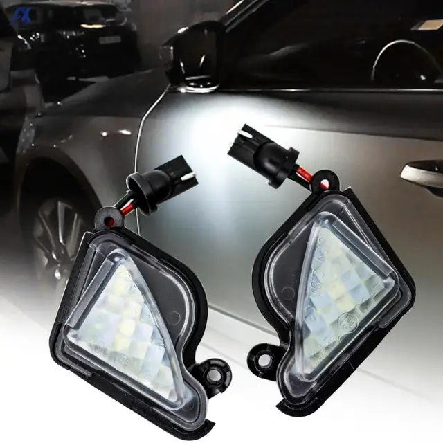 Wolne od błędów pod lampa lustrzana kałuża biała dioda Led zewnętrzna żarówka Canbus oświetlenie migacz dla Skoda Superb Mk2 Octavia a5 a7 MK2