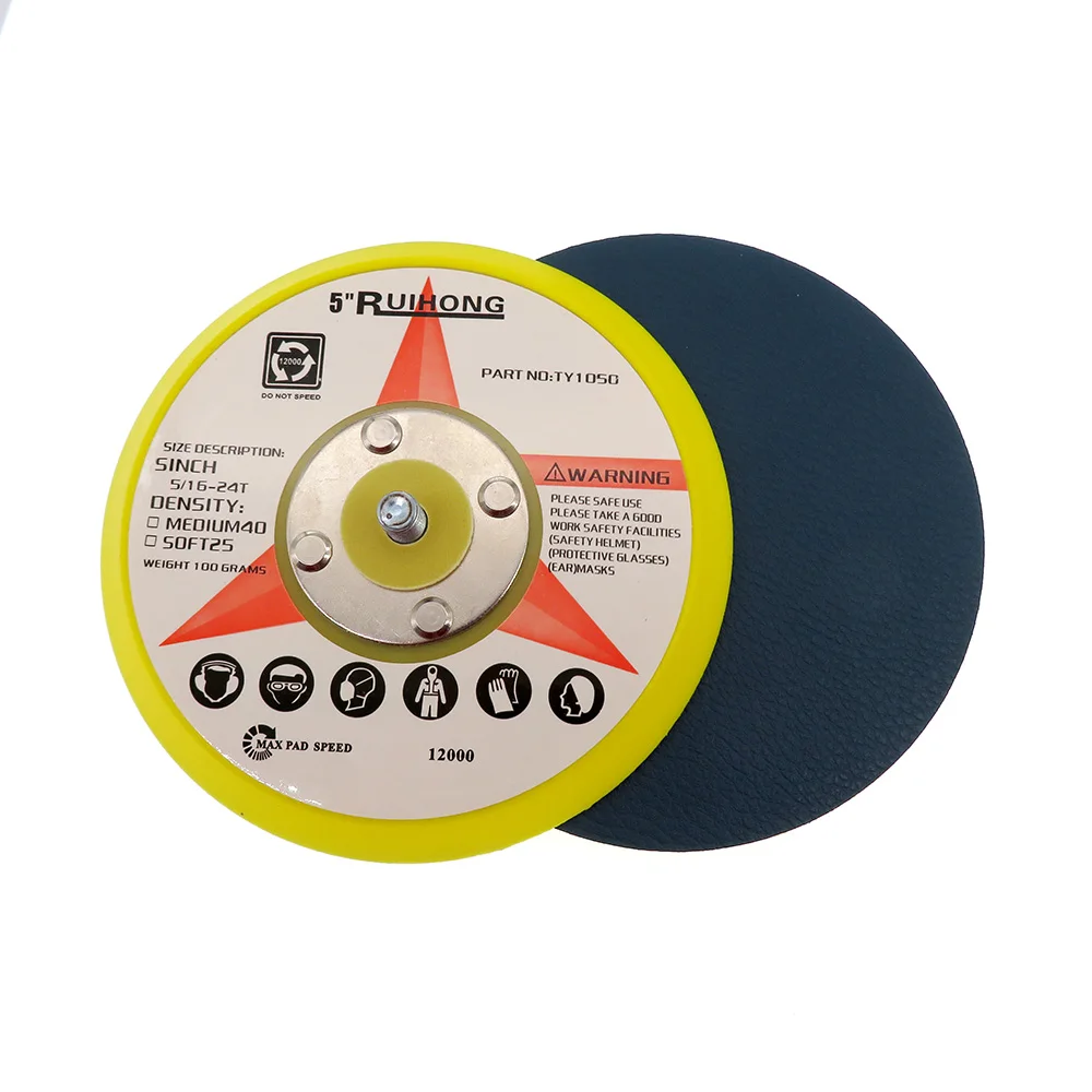 Piastra di supporto per levigatrice PSA DA da 5" Tampone di levigatura orbitale casuale a doppia azione, carta vetrata autoadesiva in vinile per la lavorazione automatica del legno