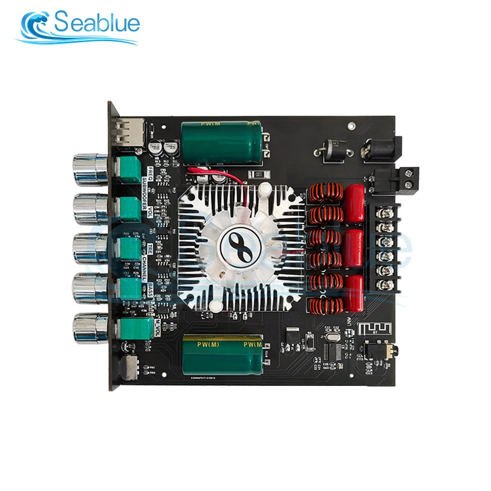 ZK-1602T 2.1 Channel TDA7498E Bluetooth Digital Power Amplifier Module High and Low Tone Subwoofer 160WX2