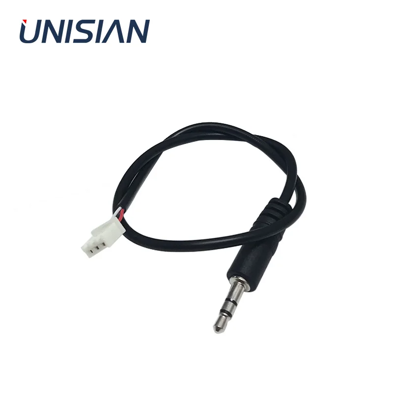 UNISIAN Jack 3.5mm AUX Audio kabel do XH2.54mm 3pin Terminal z męskiego na męskie stereofoniczny kabel Audio wzmacniacz rozszerzona linia