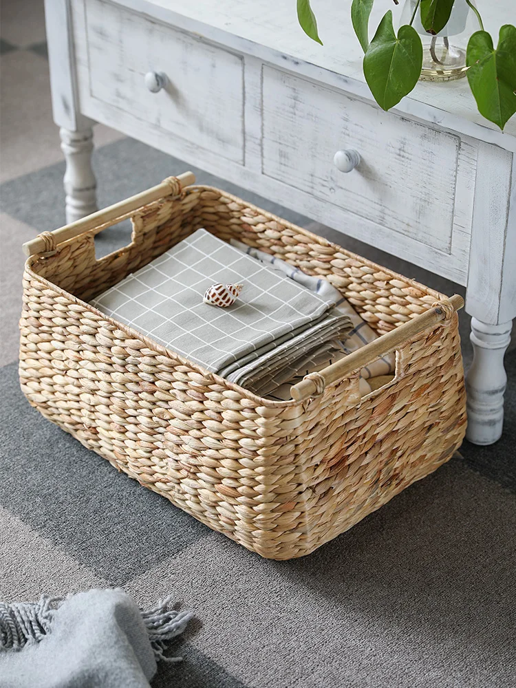 

Large Straw Weaving Storage Box American Weaving Large Capacity Storage Basket Clothing Storage Box Home Finishing Basket