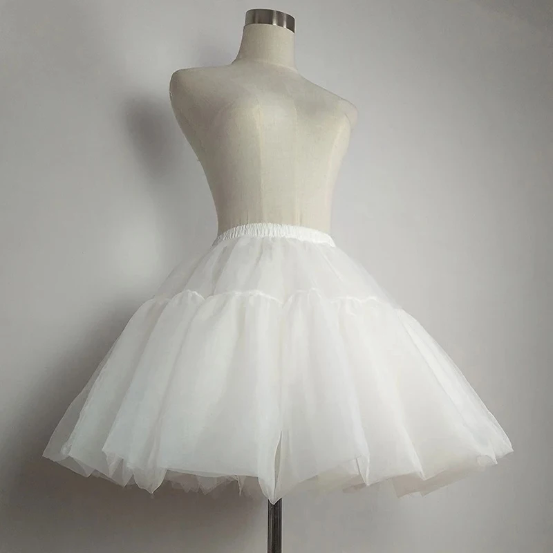 Abito da ballo Lady Girls sottogonna Tulle abiti corti sottoveste Lolita Cosplay Party Dance Ballet Tutu gonna Rockabilly Crinoline