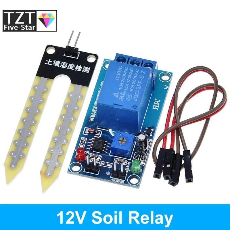 TZT Kapazitive Bodenfeuchtesensoren-Module, Bodenfeuchte-Digitalanzeige, Relais-Steuermodul, automatische Bewässerung für Arduino – Detail 22