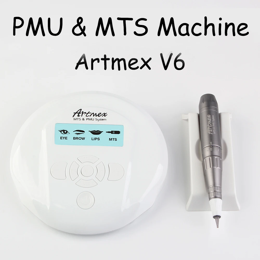 Artmex-タトゥー用の半永久的なタトゥーペン,モデルv6,pmu mts,ダーマペン,眉毛,リップライナー,色素沈着用