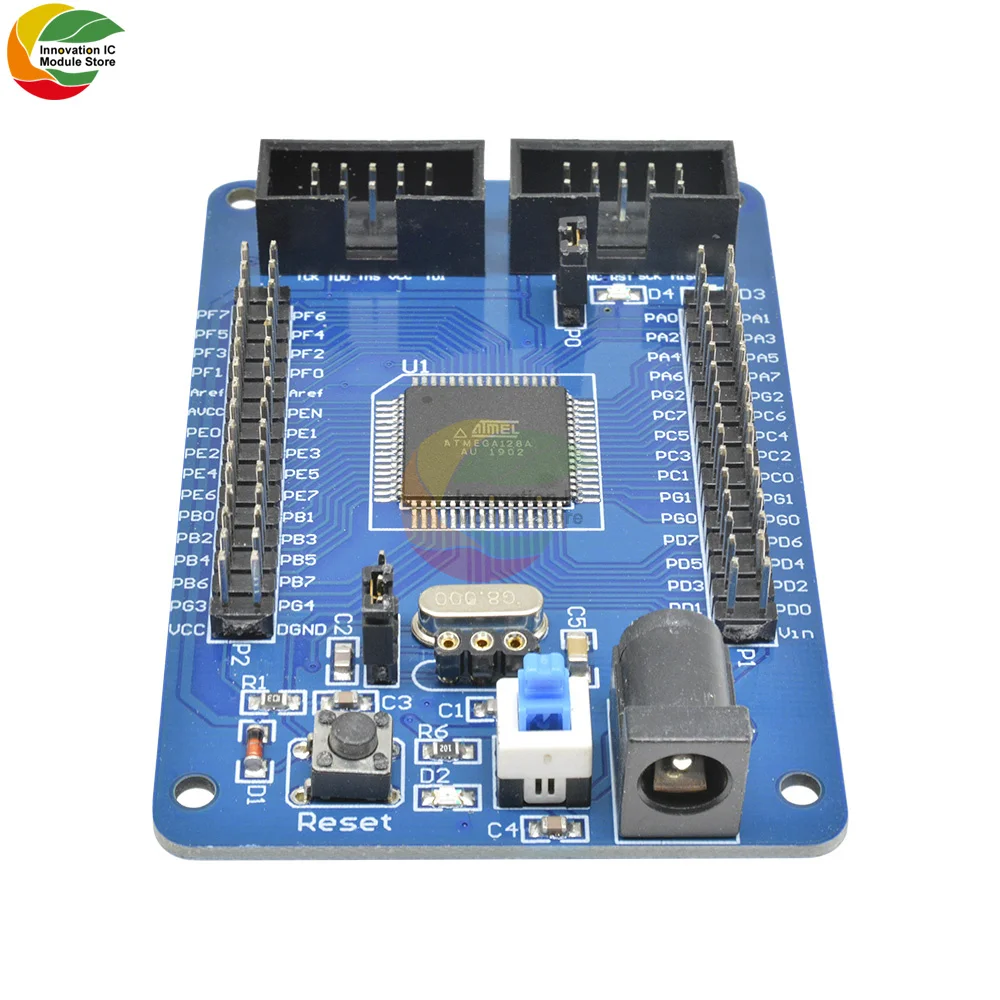 Ziqqucu ATmega 128 Development Board AVR Minimum Core System Development Board Module ATMega128 ISP for Arduino