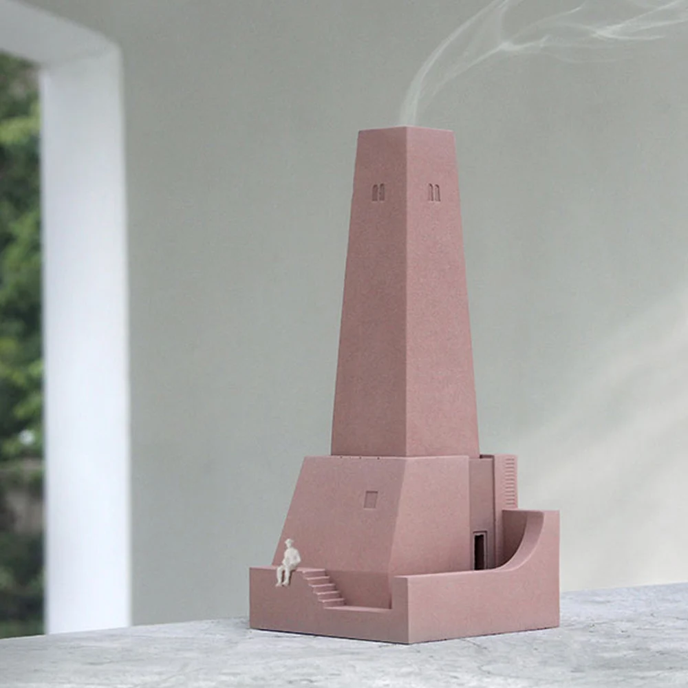 Concrete Incense Holder Silicone Mold Handmade Chimney Shape Aromatherapy Candlestick Mould Nordic desktop decoration Tool