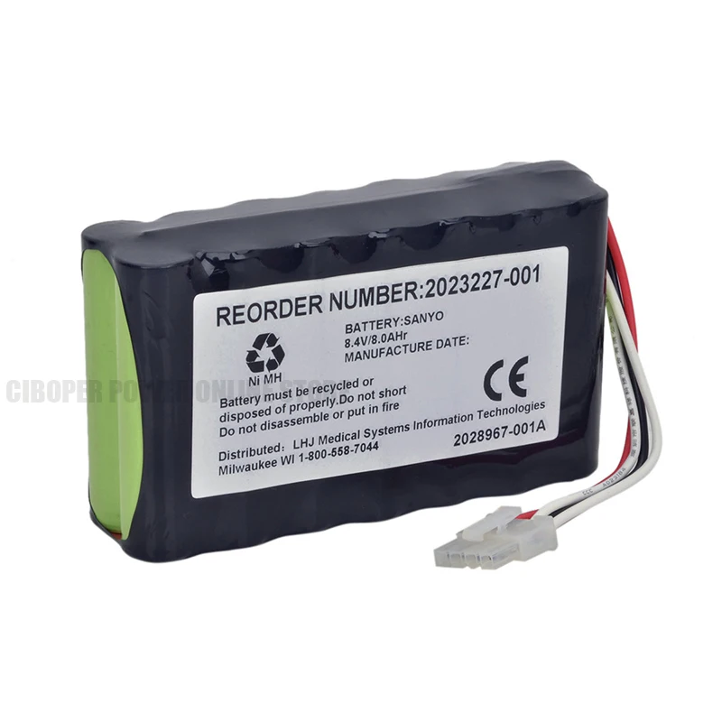 CP Medical Battery 2028967-001A 2023227-001 8.4V/8Ah For 2023852-029 N1082 AMED2250 DASH2500 DASH 1800 2500 Vital Signs Monitor