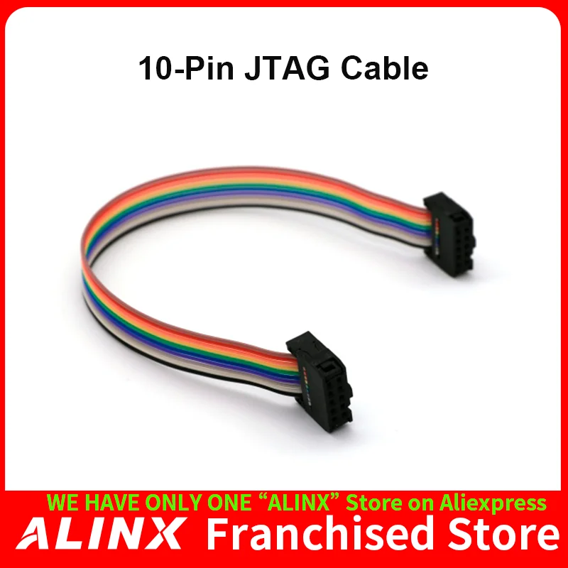 ALINX 10-pin JTAG Cable 0.1-Inch Spacing Supporting USB Blaster Downloader