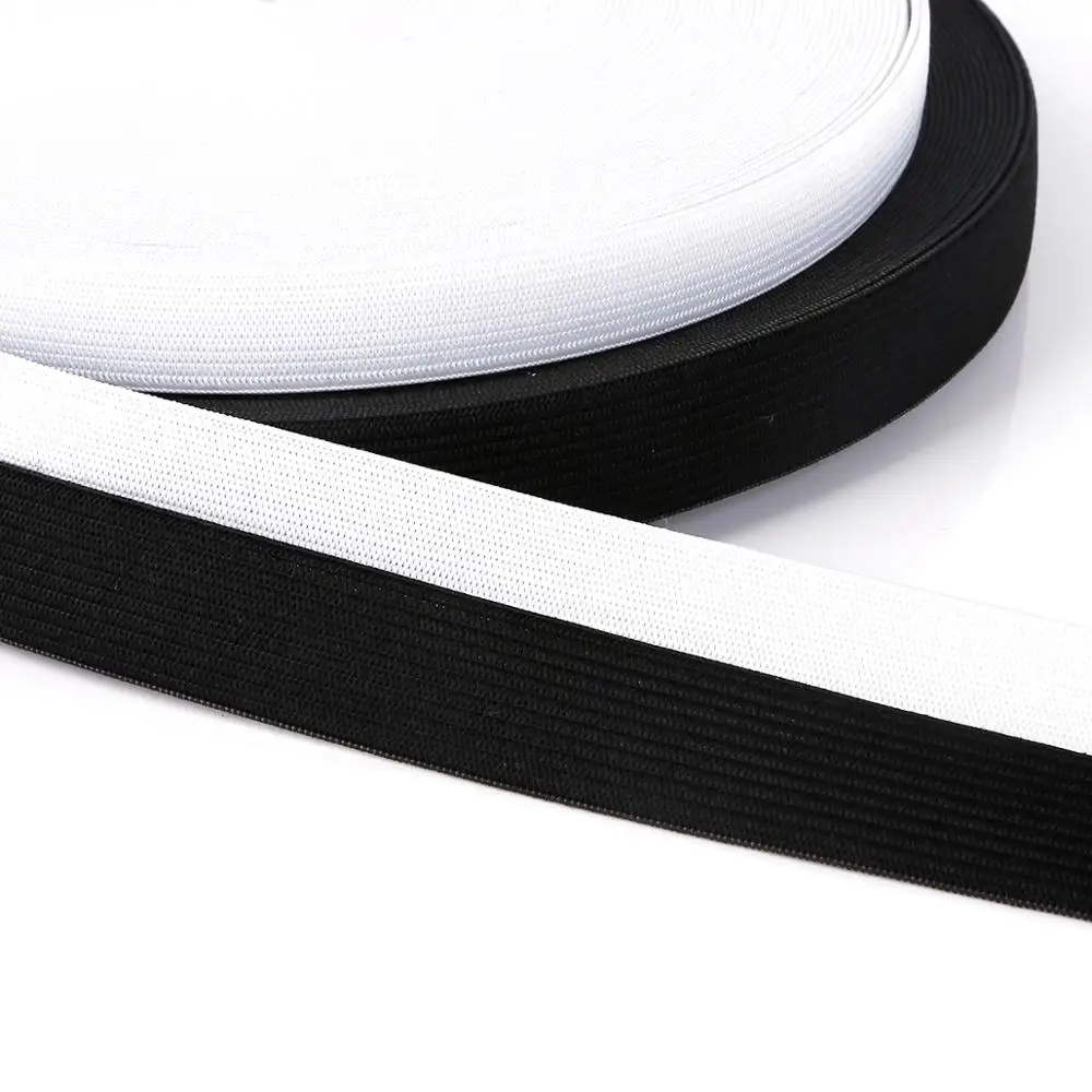 5yards 0.6-5cm White Black Elastic Band Spandex Belt Trim Sewing/Rubber Ribbon Clothes Flex Nylon Cord for Shorts Skirt Trouse