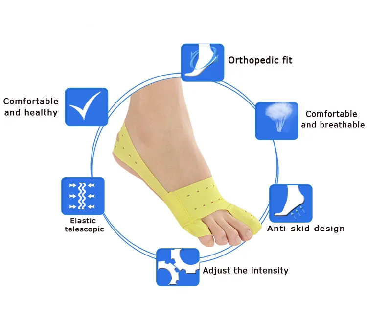 Correttore Per Alluce Valgo E Grande, Calzino Protettore Per Alluce Valgo Per Piastre Per Dita Dei Piedi, Con Separatore Per Dita Del Tallone E Cinturino, Stecca Per Alluce Valgo Per Alleviare Il - Foto 8