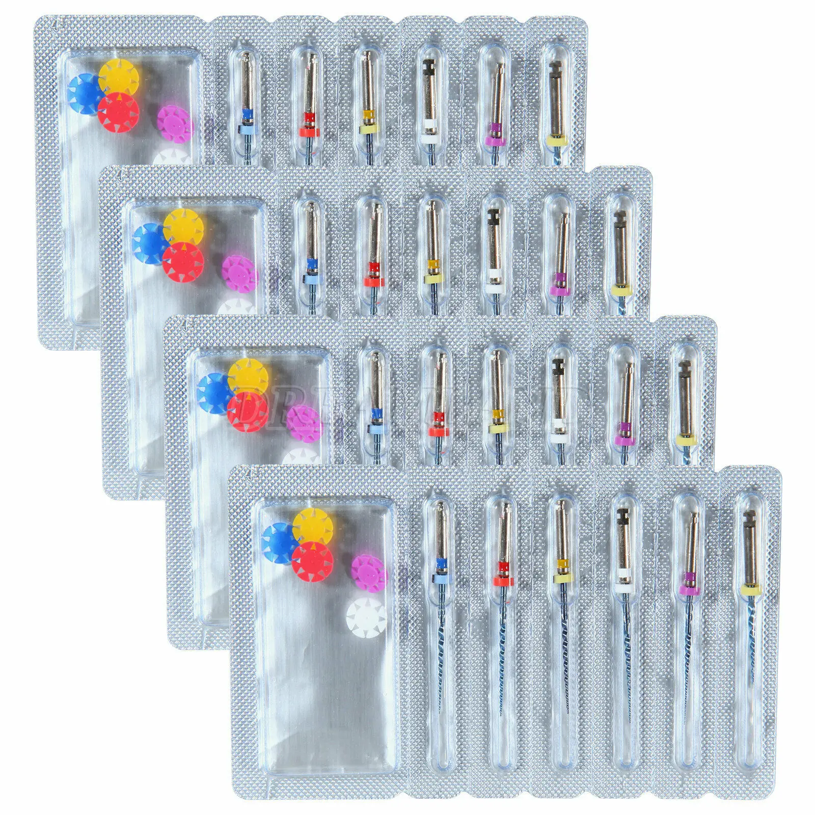 24 Pcs/4 Packs  Dental Rotary Universal Engine Root Canal Treatment Niti Files 25MM for Endo Motor