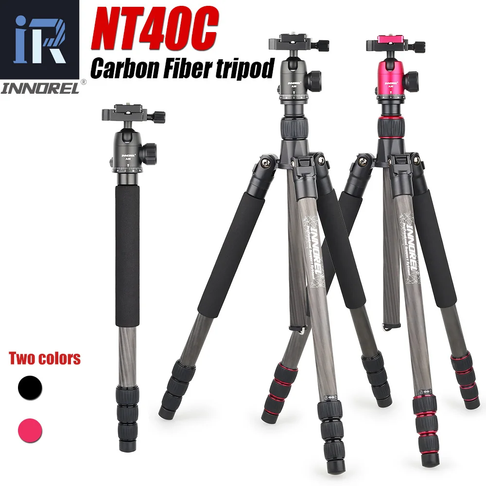 NT40C Professional Carbon Fiber Tripod Monopod Stand Ball Head for Digital DSLR Camera Light High Quality Tripe