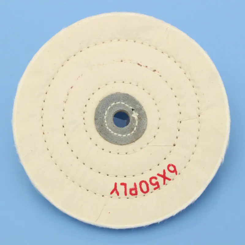 4/6 pollici panno di cotone lucidatura ruota panno lucidatura ruota pergolato tampone lucidatura a specchio ruota rotonda bianca 50 strati macinatura