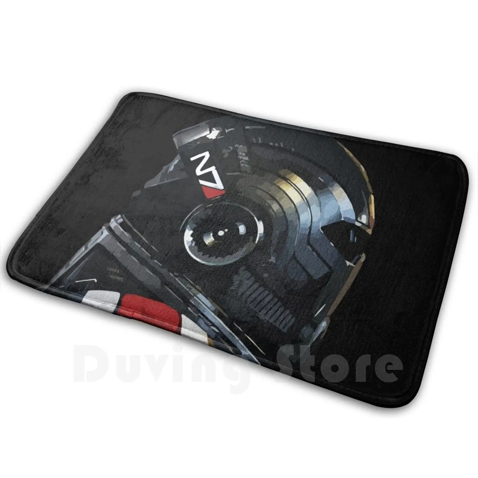 N7 Commander Shepard Mass Effect alfombra alfombra cojín suave Commander Shepard N7 Mass Effect Gaming Gamer Games