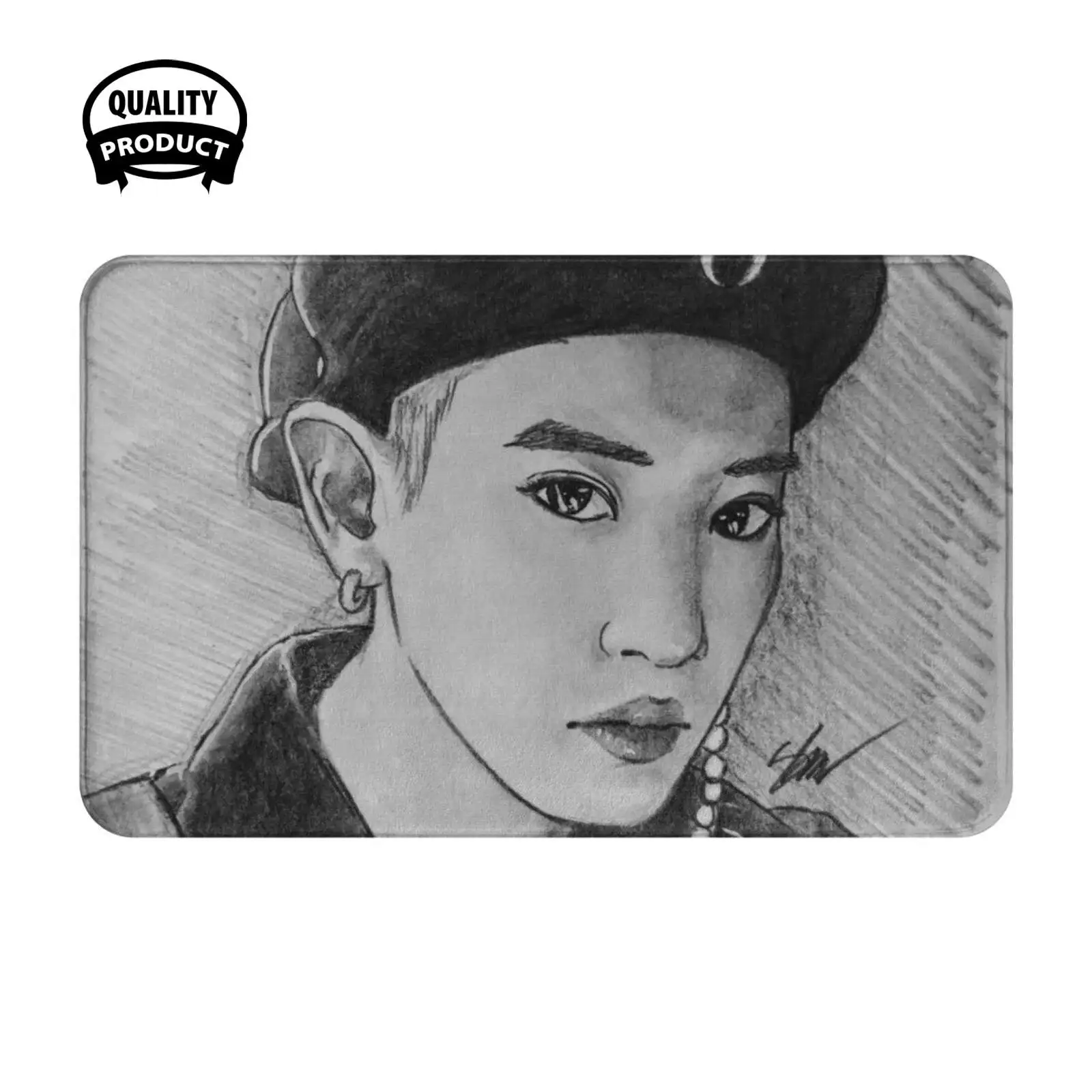 Chanyeol Soft Cushion Home Carpet Door Mat Car Rug Kpop Park Chanyeol Skylarwarau