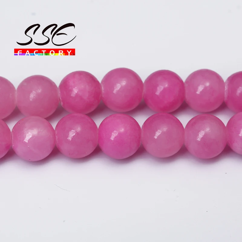 Natural Stone Pink Burmese Jades Beads For Jewelry Making Bracelet Necklace Accessories 4/6/8/10mm Round Loose Spacer Beads 15