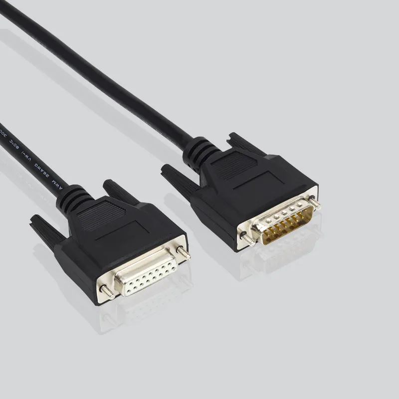 DB15 male/male/female cable D-SUB 15 pin connector DB15 2 rows 15pin M/M 5ft 1.5m 10feet/3M 5M