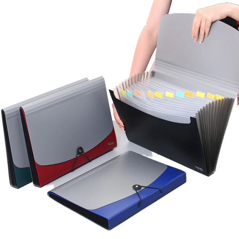 

New Arrival 12 Layer A4 Multilayer Desk File Folder Expanding Bag Document Paper Storage Organizer Case School Office Stationery