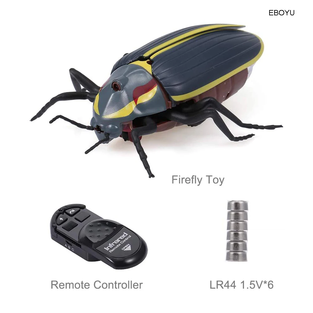 EBOYU Remote Control Firefly Toys Infrared Sensing Simulated Firefly Toy Portable RC Toy Gift for Kids