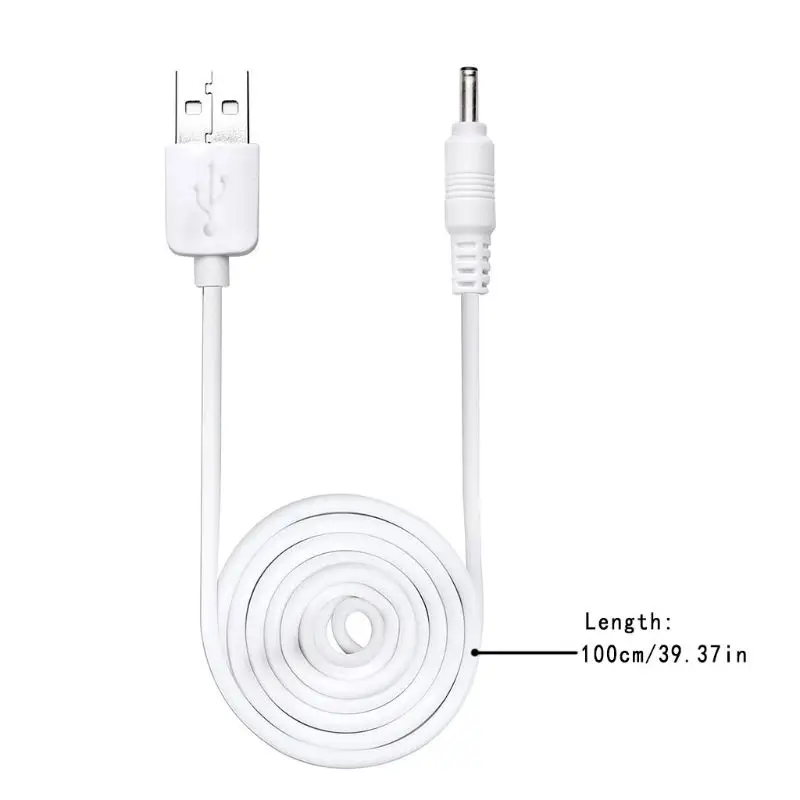 100cm USB do DC 3.5V wymiana kabla ładowania dla Foreo Luna/Luna 2/Mini/Mini 2/Go/Luxe płyn do demakijażu