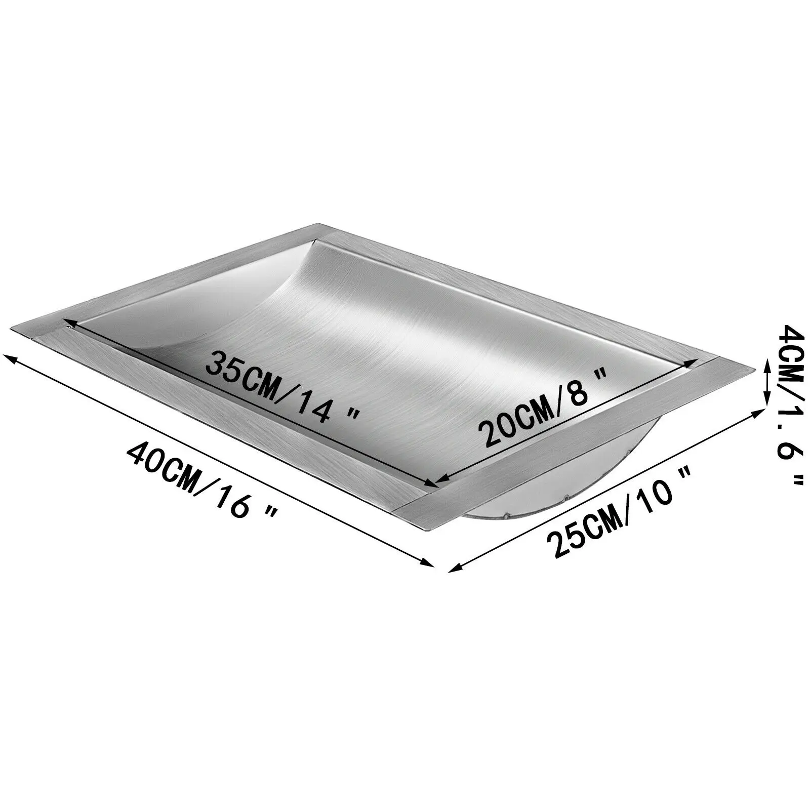 VEVOR Drop-In Deal Tray Multi-Size Brushed Finish Stainless Steel Anti-staining Safety Banks Convenience Stores Commercial Use