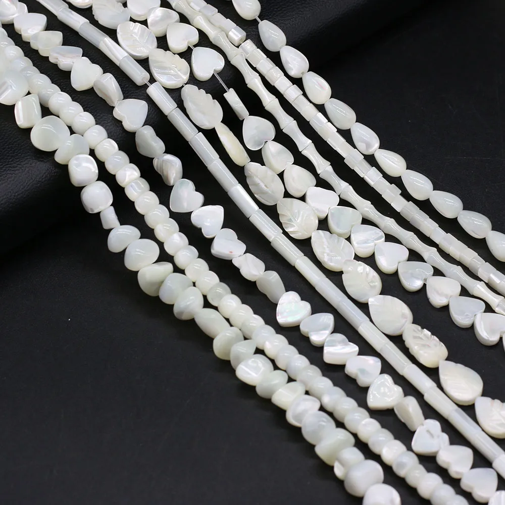 Natural Freshwater Shell Beads White Different Shape Loose Bead For Jewelry Making DIY Bracelet Necklace Earring Accessories