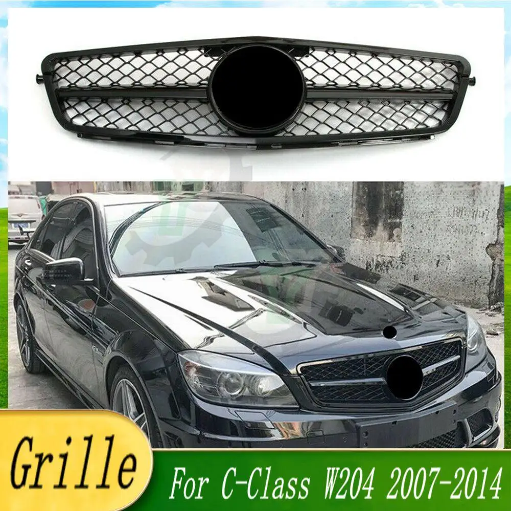 Perfect Match Front Bumper Grille Hood Grill For Mercedes Benz C Class W204 2007-2014 C180 C200 C250 C300 C43 GT Diamond Tuning