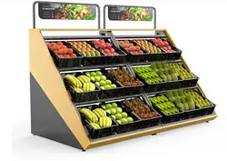 Fruit and vegetable display rack fresh supermarket convenience store fruit and vegetable shelf fruit store gangmu Zhongdao fruit