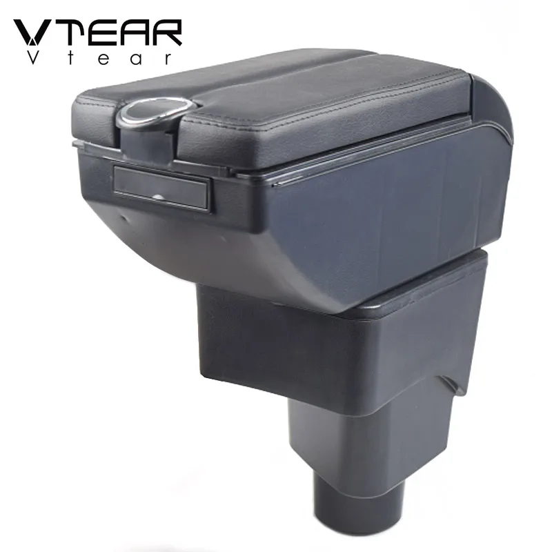 Vtear Armrest Interior Center Console Storage Box Arm Rest Car-styling Decoration Accessories Organizer For Ford Ecosport 2019