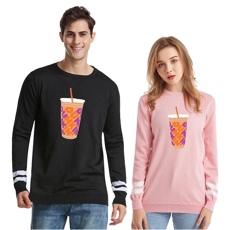 

Drink Cup Print New Fashion Hipster Hip Hop O-neck Men Women Pullover Sweater Casual Long Sleeve Unisex Sweaters Pullovers Tops