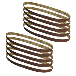 JTEX 25x762mm Sanding Belt Abrasive 1 inchx30 inch Sandpapers 60 80 120 240 Grit Aluminium Oxide 10pcs