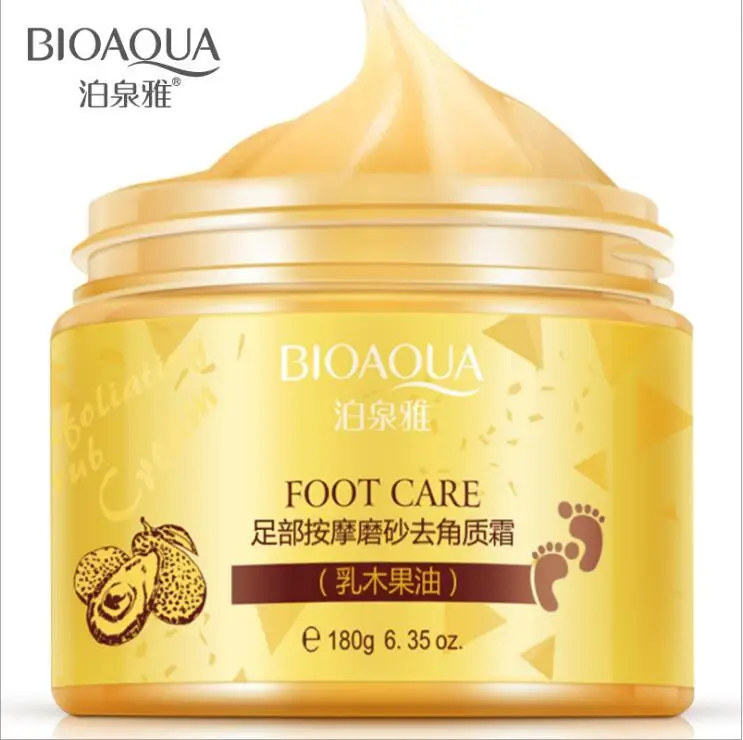 BIOAQUA 180gHot Foot Massage Scrub Exfoliating Cream Repai Rough Skin Whitening Smooth Moisturizing Anti Wrinkle Foot Care Cream