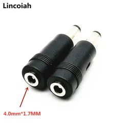 1pcs 4.0x1.7mm female jack to 5.5x2.1mm male plug DC Power Connector Adapter Laptop 4.0*1.7 to 5.5*2.1