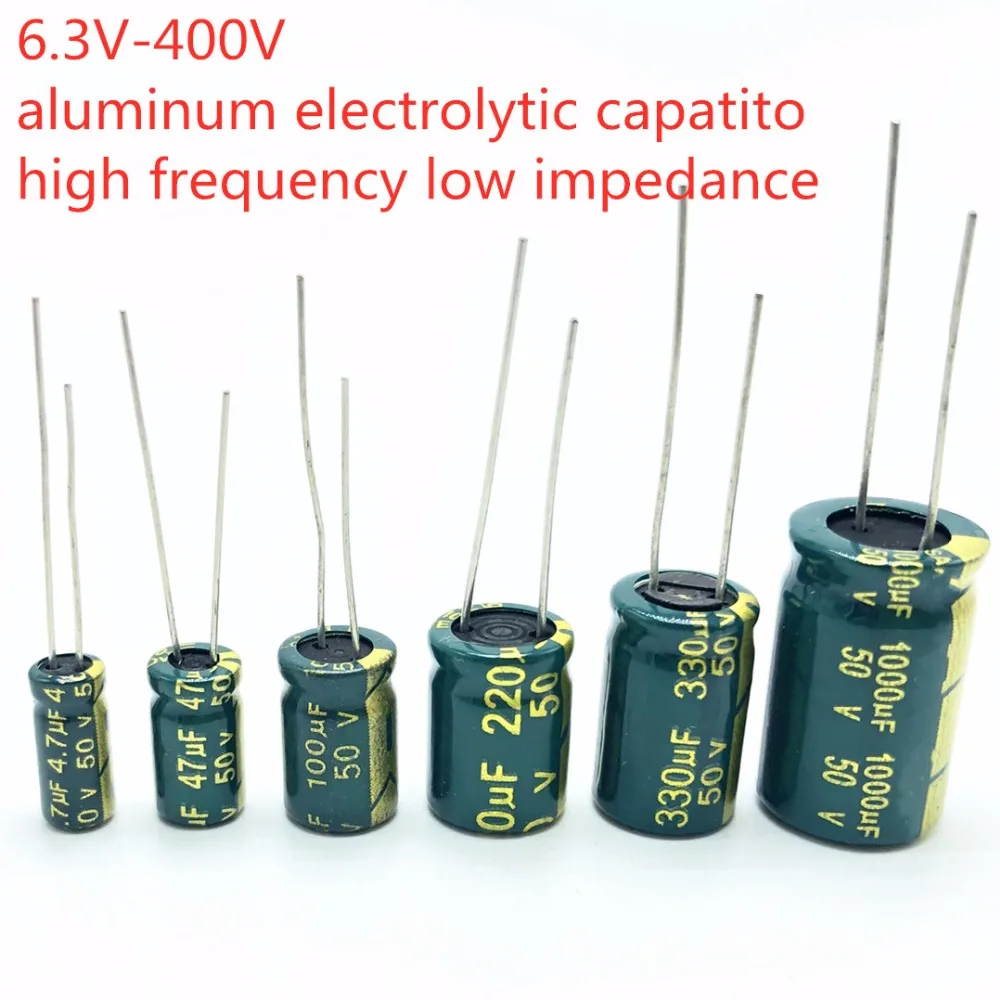 10PCS high frequency electrolytic capacitor 20% 6.3V 1000UF 10V 1500UF 16V 2200UF 25V 3300UF 35V 50V 400V 4700UF 680UF 35V 1UF